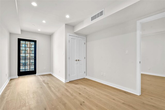 25-25 31st Ave Unit 4B, Astoria, NY 11106 - entrance foyer with light wood-style floors, recessed lighting, and baseboards
