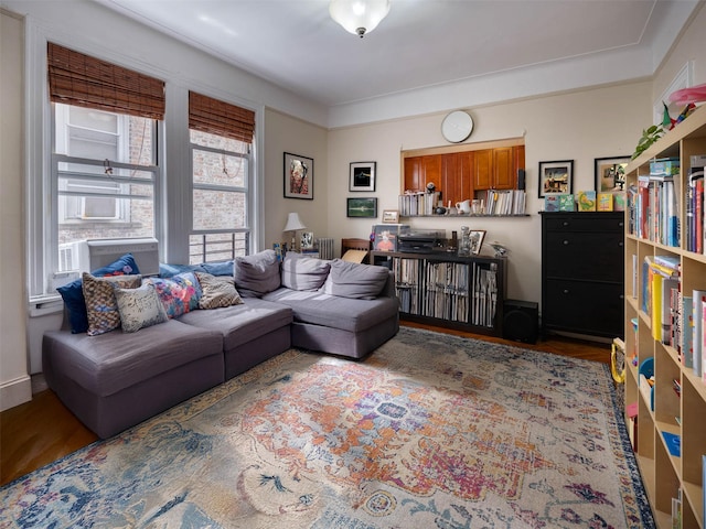 1840 21st Dr, Astoria, NY 11105 - living area with wood finished floors