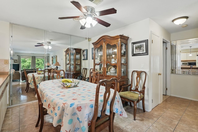 34 Overlook Commons, Yorktown Heights, NY 10598 - dining space featuring ceiling fan and light tile patterned floors