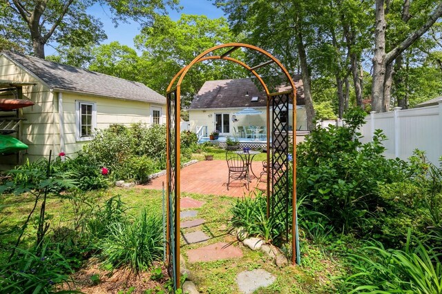 96 N Howells Point Rd, Bellport Village, NY 11713 - view of yard featuring a patio