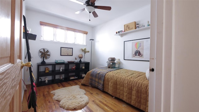 1651 201st St, Bayside, NY 11360 - bedroom featuring wood finished floors and ceiling fan
