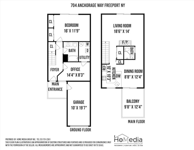 1 Anchorage Way Unit 704, Freeport, NY 11520 - view of floor plan / room layout