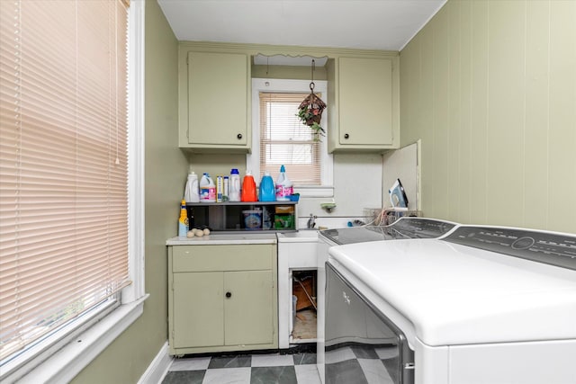 48-46 206th St Unit 2, Bayside, NY 11364 - washroom featuring cabinet space and independent washer and dryer