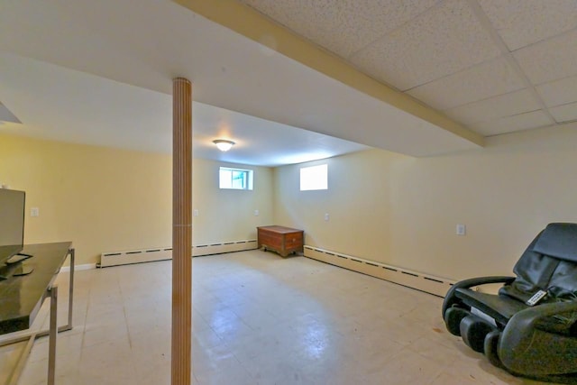 162-29 95th St, Howard Beach, NY 11414 - below grade area with baseboard heating and light floors