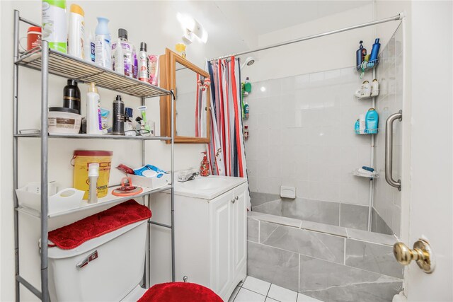 1321 Lafayette Ave, Bronx, NY 10474 - bathroom featuring vanity, toilet, and tile patterned floors