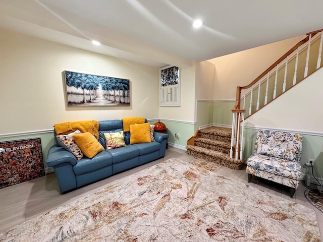 91 Harbor Rd, Head Of The Harbor, NY 11780 - living area with stairs and recessed lighting