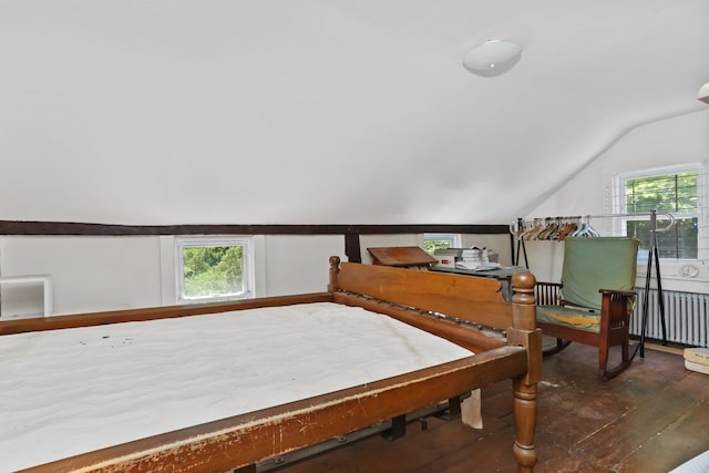 3868 Indian Hill Rd, Shrub Oak, NY 10588 - bedroom featuring lofted ceiling and radiator