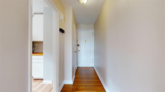 65-35 108th St Unit D7, Forest Hills, NY 11375 - hall featuring wood finished floors and baseboards