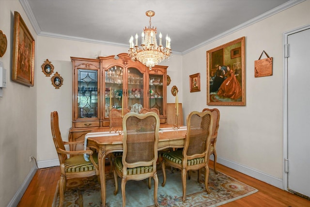 211-40 18th Ave Unit 4A, Bayside, NY 11360 - dining room with a chandelier, wood finished floors, and crown molding