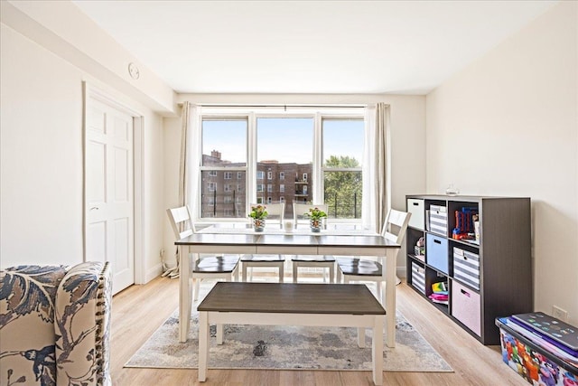 2736 Independence Ave Unit 6C, Bronx, NY 10463 - dining room featuring light wood-type flooring and baseboards