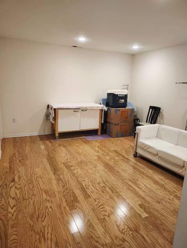 2-18A Constitution Pl Unit 173, College Point, NY 11356 - sitting room featuring wood finished floors and recessed lighting