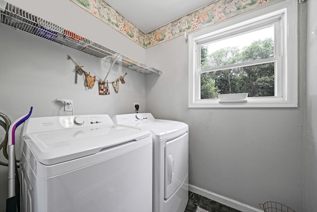 4 Ariel Ct, Rocky Point, NY 11778 - laundry area featuring washer and dryer and baseboards