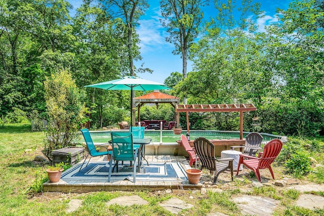 4 Ariel Ct, Rocky Point, NY 11778 - view of patio with view of wooded area