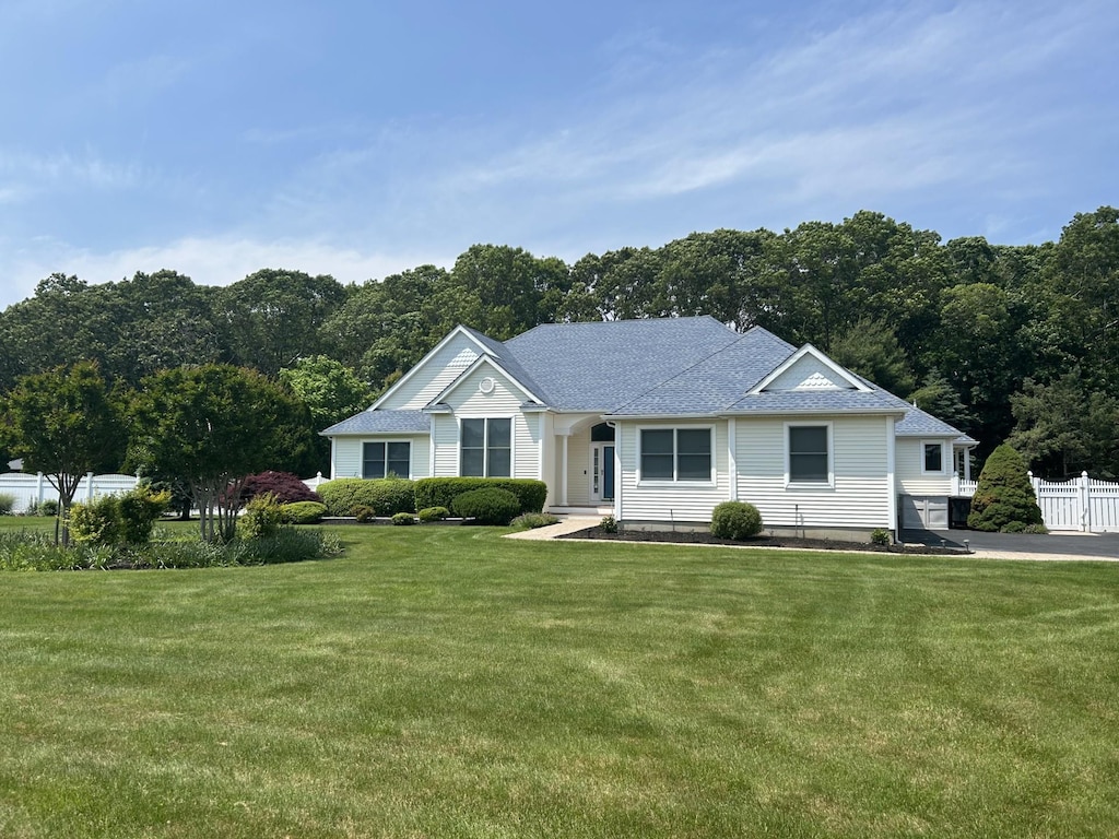 39 Hidden Pond Path, Wading River, NY 11792 - ranch-style home featuring a shingled roof