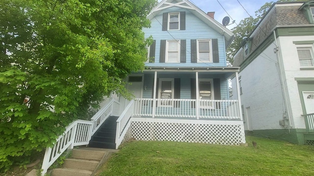 109 Garden St, Poughkeepsie, NY 12601 - view of front of property with a porch and a front yard