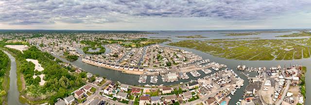 2568 Seminole Ave, Seaford, NY 11783 - aerial view of property's location with a nearby body of water