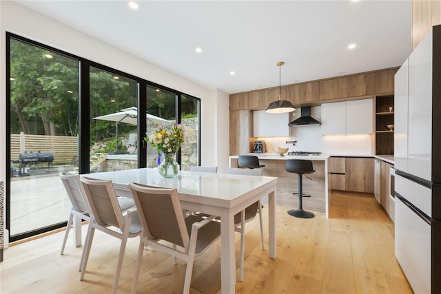290 Mountain Rd, Pleasantville, NY 10570 - dining area featuring recessed lighting and light wood-style flooring