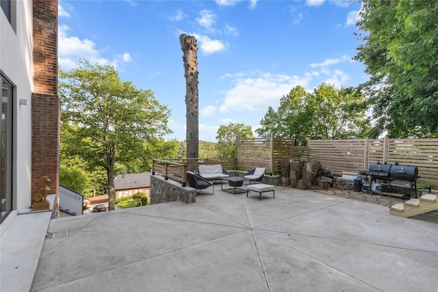 290 Mountain Rd, Pleasantville, NY 10570 - view of patio featuring a grill and an outdoor living space