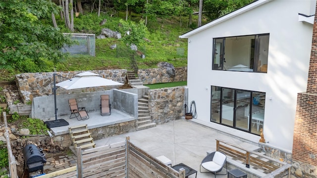 290 Mountain Rd, Pleasantville, NY 10570 - view of patio / terrace with stairs