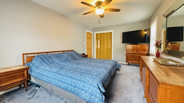 136-23 61st Rd, Flushing, NY 11367 - carpeted bedroom with a ceiling fan