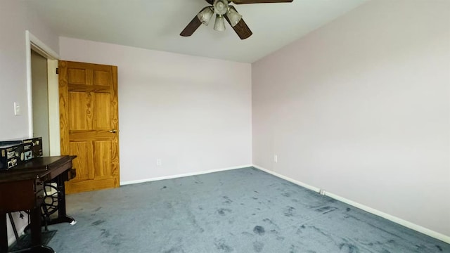 136-23 61st Rd, Flushing, NY 11367 - spare room with carpet flooring, a ceiling fan, and baseboards