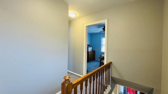 136-23 61st Rd, Flushing, NY 11367 - corridor featuring an upstairs landing, carpet, and baseboards
