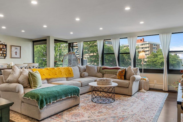 9-05 166th St Unit 4A, Beechhurst, NY 11357 - living area with recessed lighting and wood finished floors