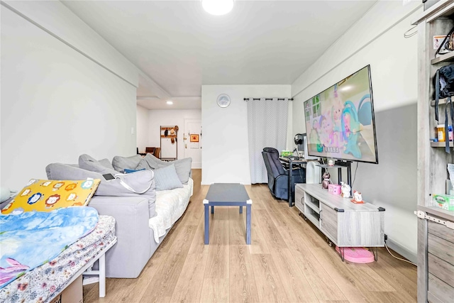 26-20 141st St Unit 4A, Flushing, NY 11354 - living room with wood finished floors and recessed lighting
