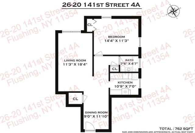 26-20 141st St Unit 4A, Flushing, NY 11354 - property floor plan