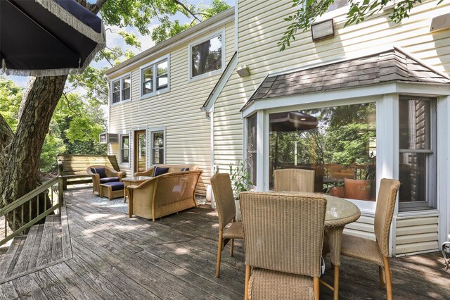 3841 Indian Hill Rd, Shrub Oak, NY 10588 - deck with an outdoor hangout area