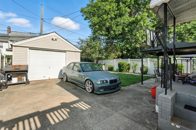26 Fieldmere St, Elmont, NY 11003 - detached garage with concrete driveway
