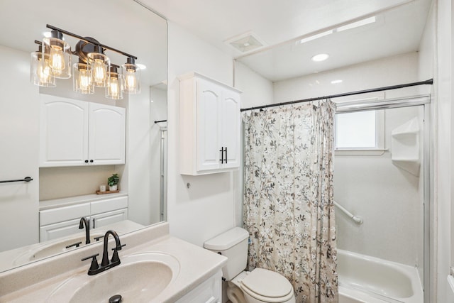 52 Iroquois Trl, Ridge, NY 11961 - full bathroom featuring toilet, vanity, and shower / bath combo