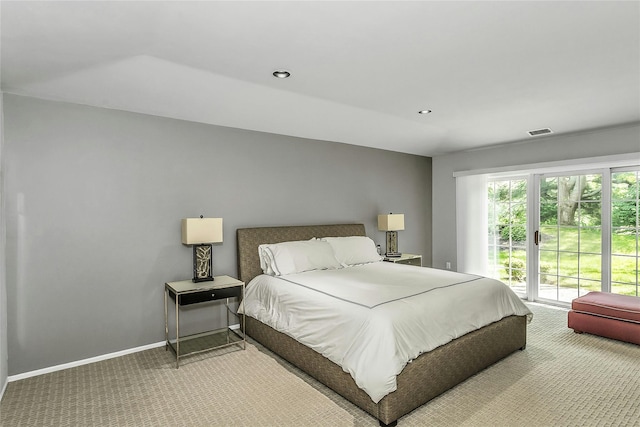 165 Country Club Dr, Commack, NY 11725 - bedroom with carpet floors, access to outside, baseboards, and recessed lighting