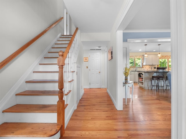 15 Tennyson Dr, Nanuet, NY 10954 - stairway featuring wood finished floors and baseboards