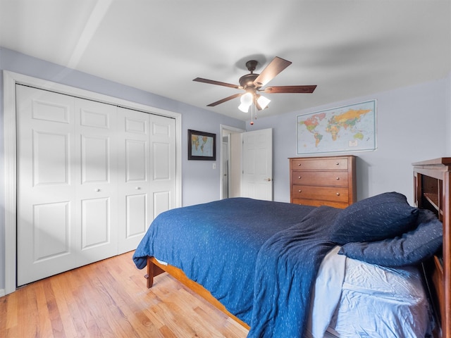 15 Tennyson Dr, Nanuet, NY 10954 - bedroom with wood finished floors, a closet, and ceiling fan