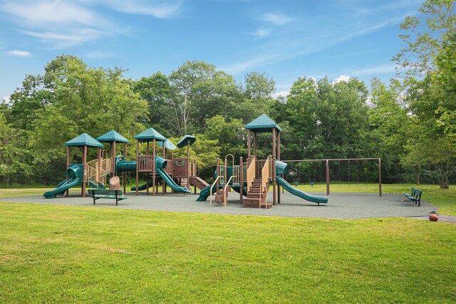 15 Tennyson Dr, Nanuet, NY 10954 - community jungle gym with a yard and view of scattered trees
