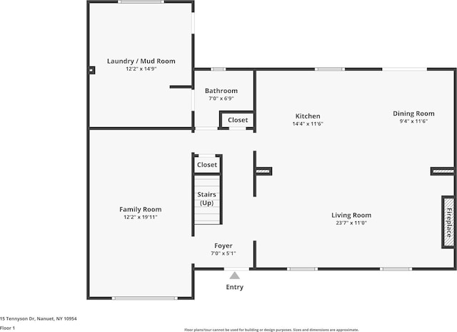 15 Tennyson Dr, Nanuet, NY 10954 - room layout