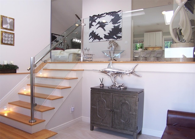12 Sound View Dr, Rocky Point, NY 11778 - stairs featuring baseboards