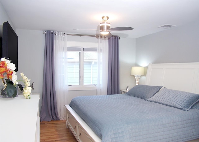 12 Sound View Dr, Rocky Point, NY 11778 - bedroom featuring light wood finished floors and a ceiling fan