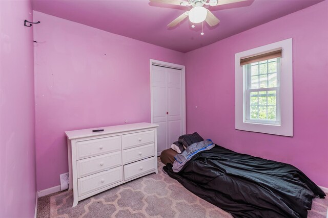 72 Parkway Blvd, Ronkonkoma, NY 11779 - carpeted bedroom with a closet and a ceiling fan