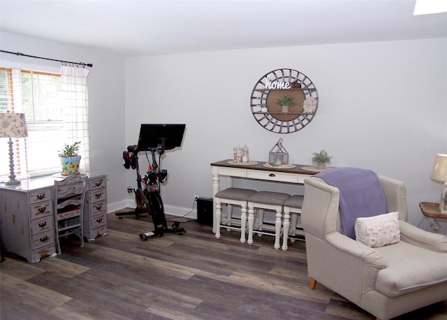 53 Admiral St, Port Jefferson Station, NY 11776 - workout room featuring wood finished floors and baseboards