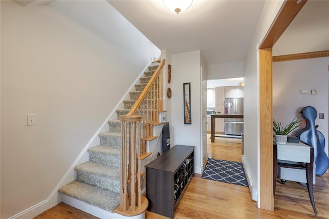 156 E Maujer St, Valley Stream, NY 11580 - stairs featuring wood finished floors and baseboards