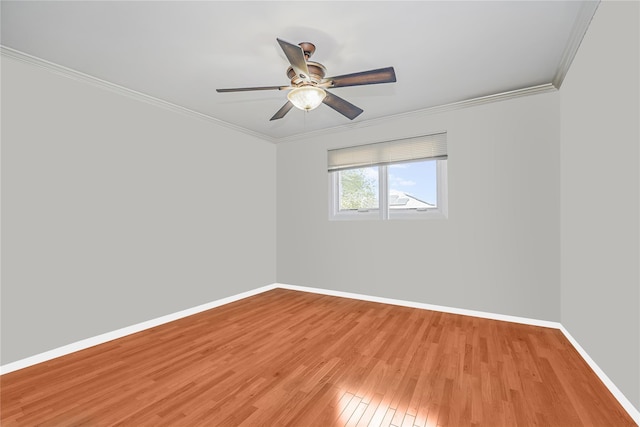 15 Oliver Pl, Staten Island, NY 10314 - spare room with baseboards, light wood finished floors, ornamental molding, and ceiling fan