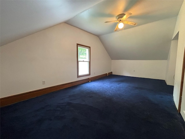 103 Continental Rd, Napanoch, NY 12458 - bonus room with lofted ceiling, carpet, ceiling fan, and baseboards