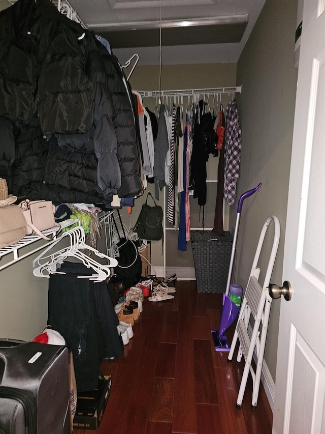 943 Macarthur St, Bohemia, NY 11716 - spacious closet with wood finished floors