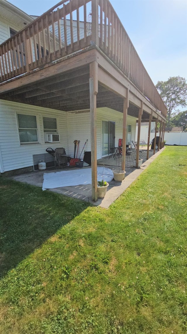 943 Macarthur St, Bohemia, NY 11716 - view of patio / terrace featuring cooling unit and a deck