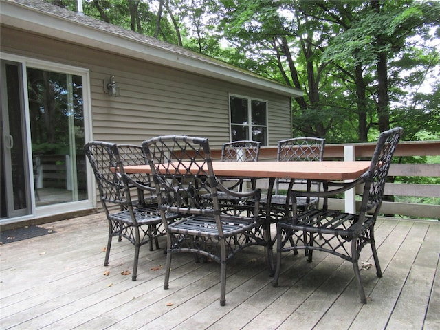 101 Bundy Hill Rd, Holmes, NY 12531 - wooden deck with outdoor dining area