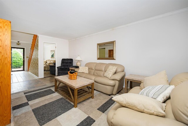 28 Amber Ct, Poughkeepsie, NY 12603 - living room with crown molding