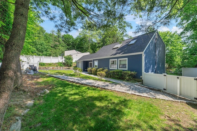 59 Oslo Dr, Yorktown Heights, NY 10598 - back of house featuring roof with shingles and a gate