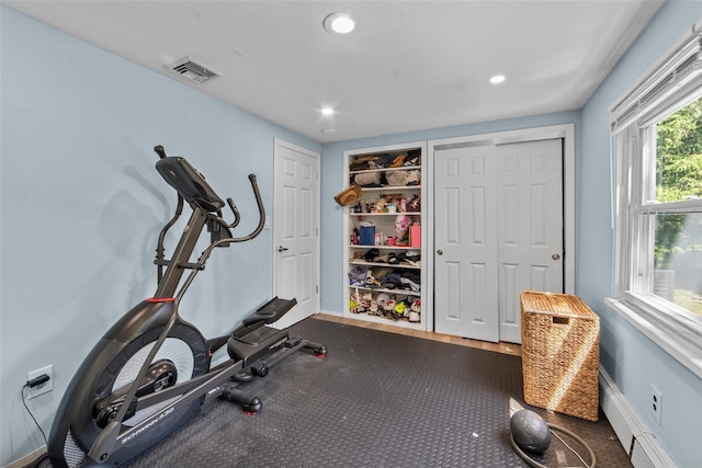 59 Oslo Dr, Yorktown Heights, NY 10598 - exercise room featuring recessed lighting and baseboards